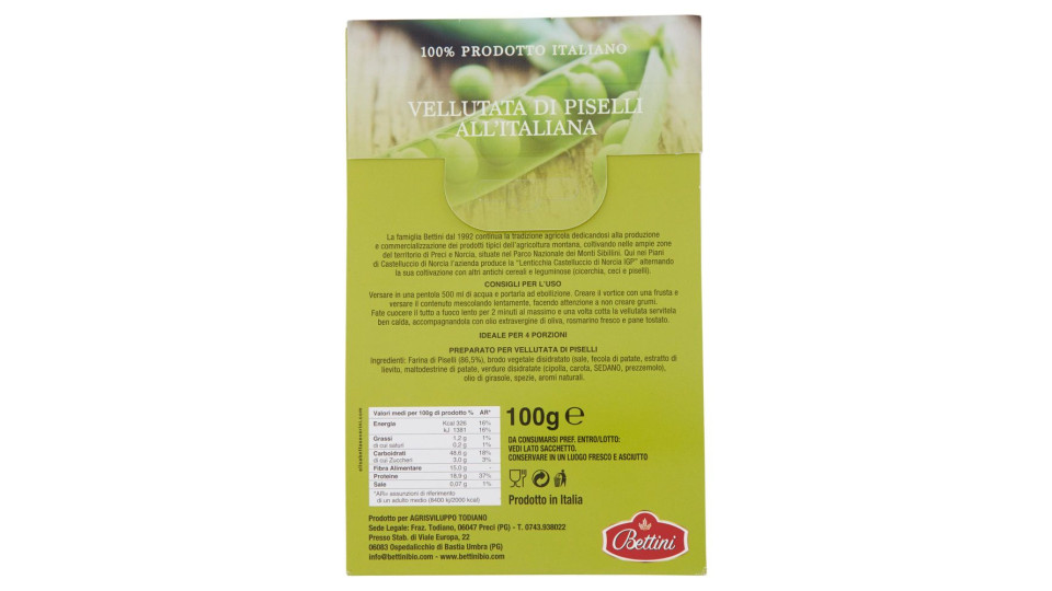 Bettini Vellutata Di Piselli All'italiana 100 G