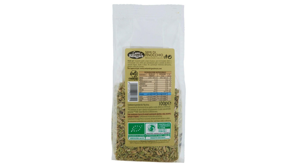 I Semi Del Benessere Semi Di Finocchio Biologici 100 G