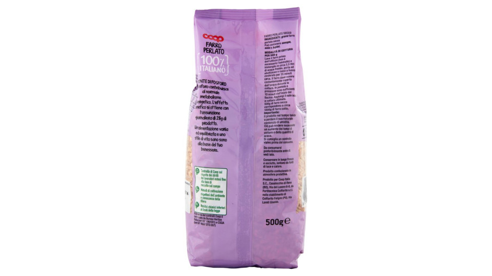 Farro Perlato 100% Italiano 500 G