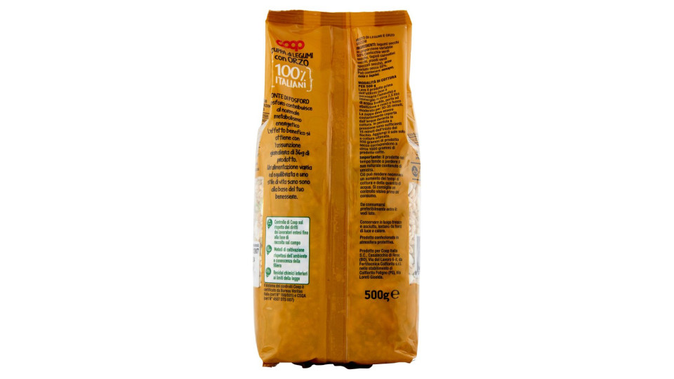 Zuppa Di Legumi Con Orzo 100% Italiani 500 G