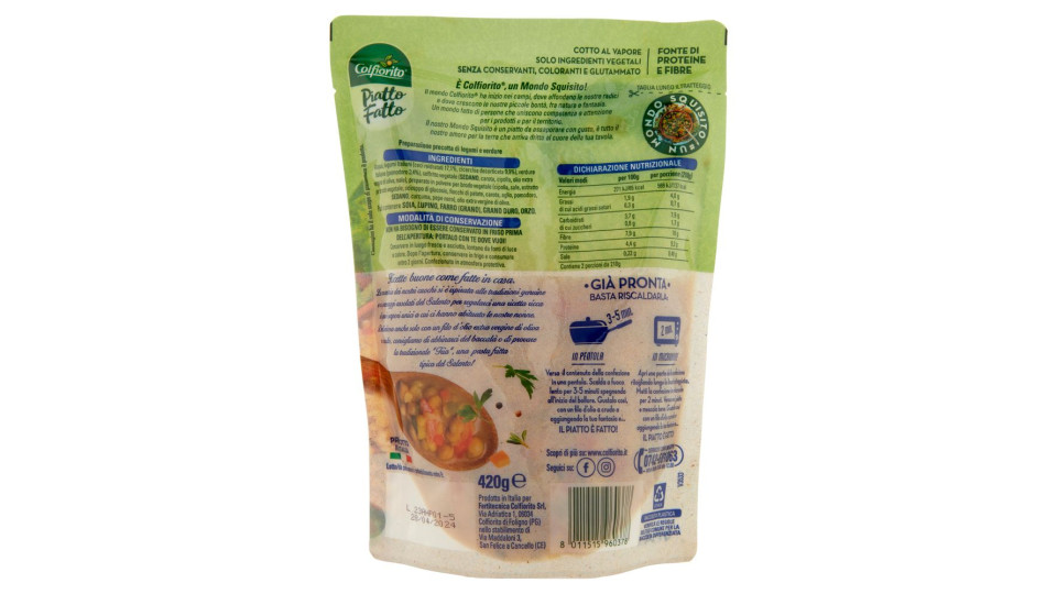 Colfiorito Piatto Fatto Ceci Alla Salentina 420 G