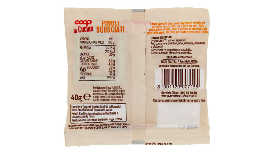 Pinoli Sgusciati 40 G