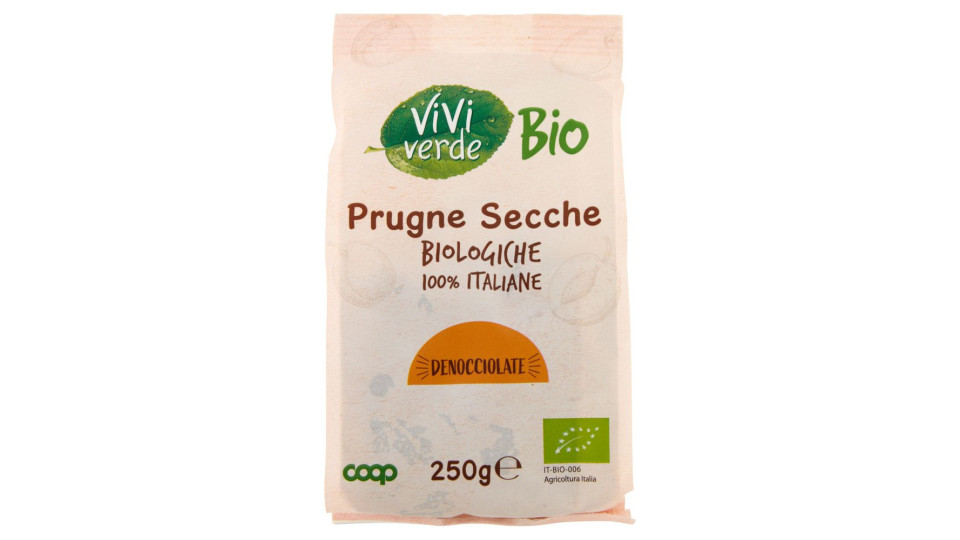 Prugne Secche Biologiche 100% Italiane Denocciolate 250 G