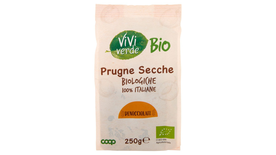 Prugne Secche Biologiche 100% Italiane Denocciolate 250 G