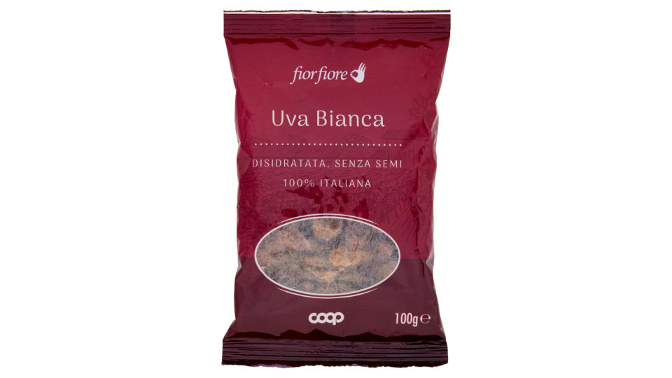Uva Bianca Disidratata, Senza Semi 100% Italiana 100 G