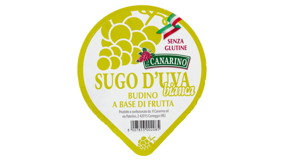 Il Canarino Sugo D'uva Bianca Budino A Base Di Frutta 150 G