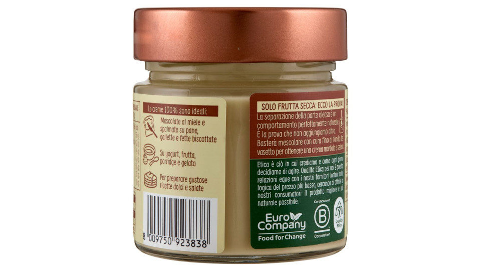 Euro Company 100% Crema Di Mandorle Pelate Bio 175 G