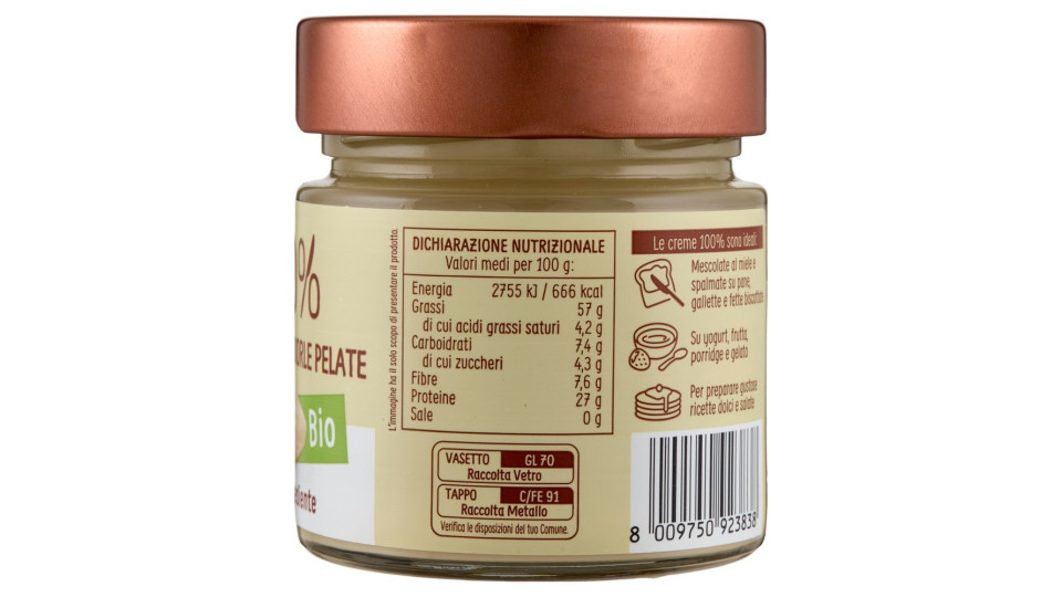 Euro Company 100% Crema Di Mandorle Pelate Bio 175 G