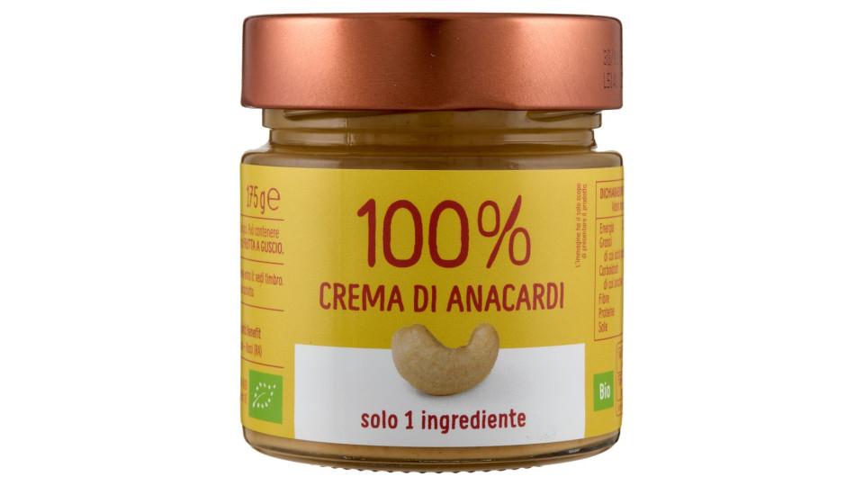 Euro Company 100% Crema Di Anacardi Bio 175 G