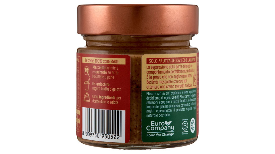 Euro Company 100% Crema Di Mandorle Tostate Bio 175 G