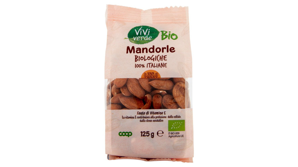 Mandorle Biologiche 100% Italiane Senza Guscio 125 G