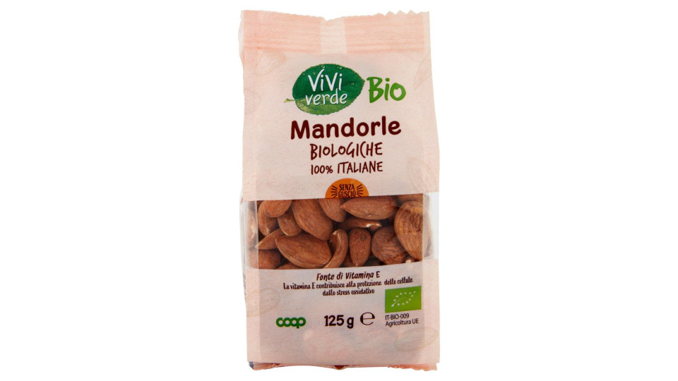 Mandorle Biologiche 100% Italiane Senza Guscio 125 G