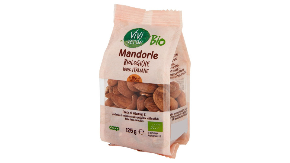 Mandorle Biologiche 100% Italiane Senza Guscio 125 G