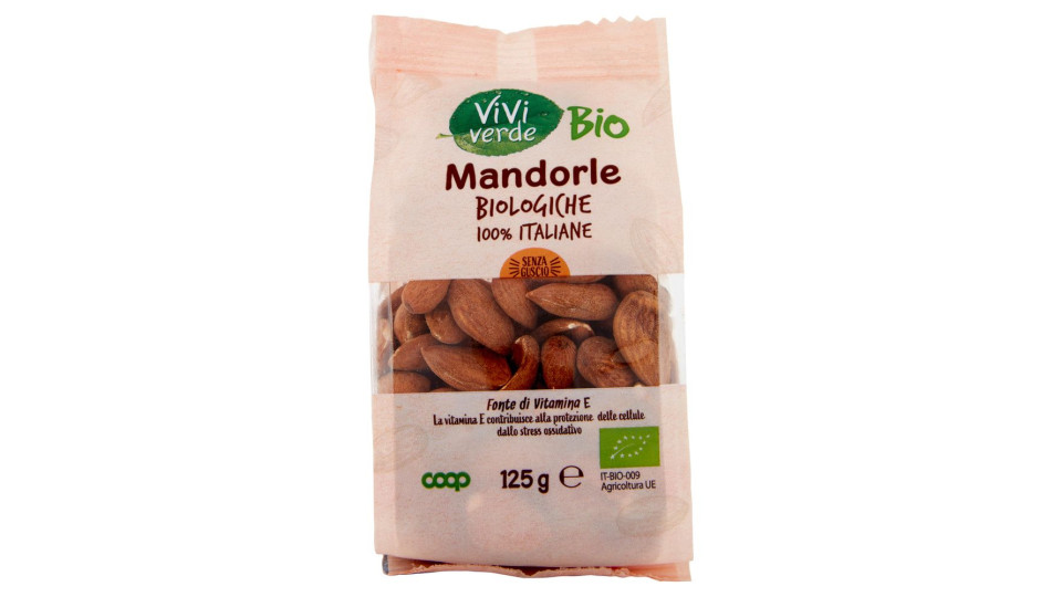 Mandorle Biologiche 100% Italiane Senza Guscio 125 G