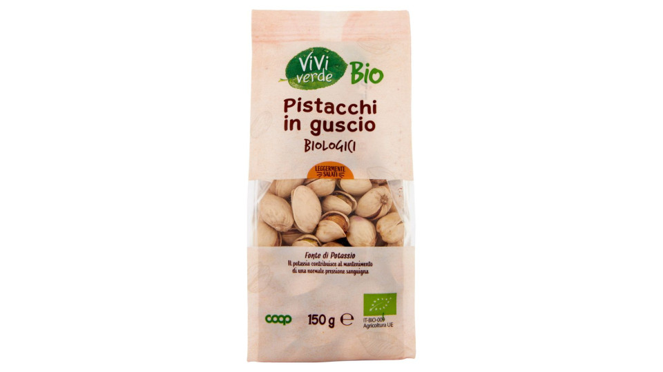 Pistacchi In Guscio Biologici Leggermente Salati 150 G