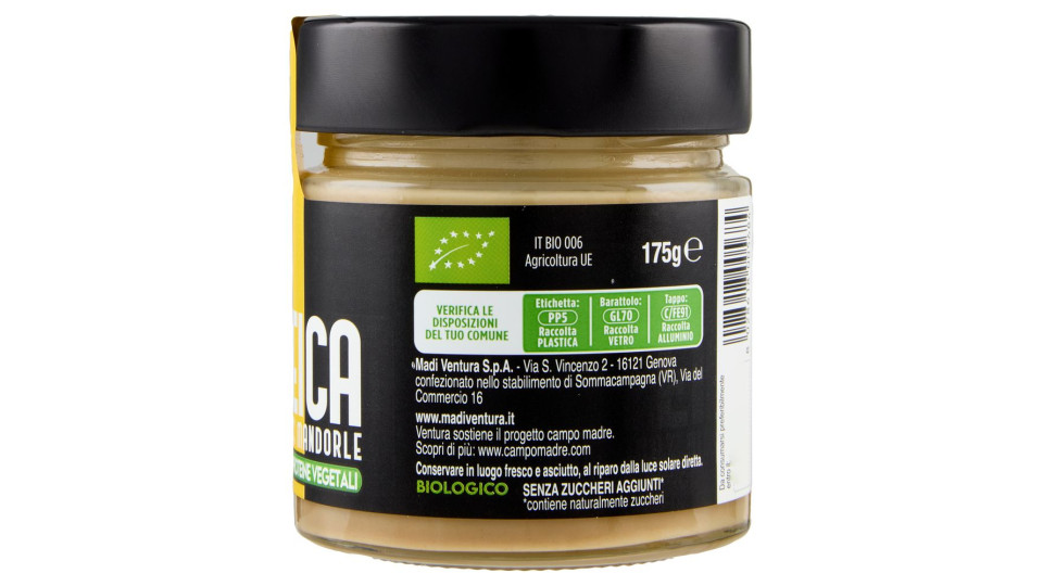 Ventura Proteica Spalmabile 100% Mandorle Biologica 175 G
