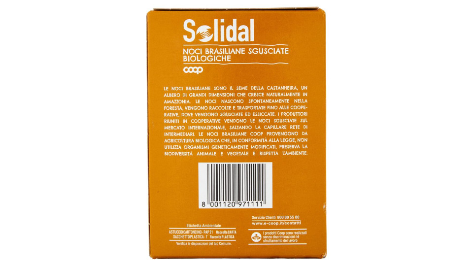 Noci Brasiliane Sgusciate Biologiche 250 G