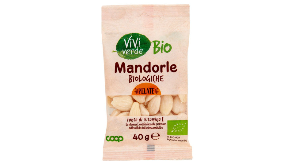 Mandorle Biologiche Pelate 40 G