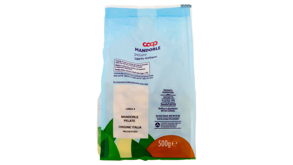 Mandorle Pelate 100% Italiane 500 G