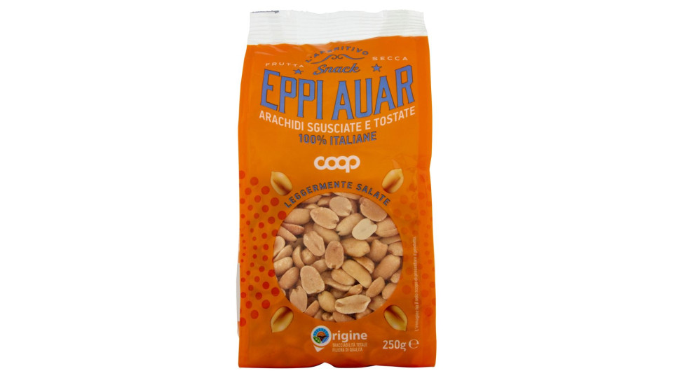 Snack Eppi Auar Arachidi Sgusciate E Tostate 100% Italiane Leggermente Salate 250 G