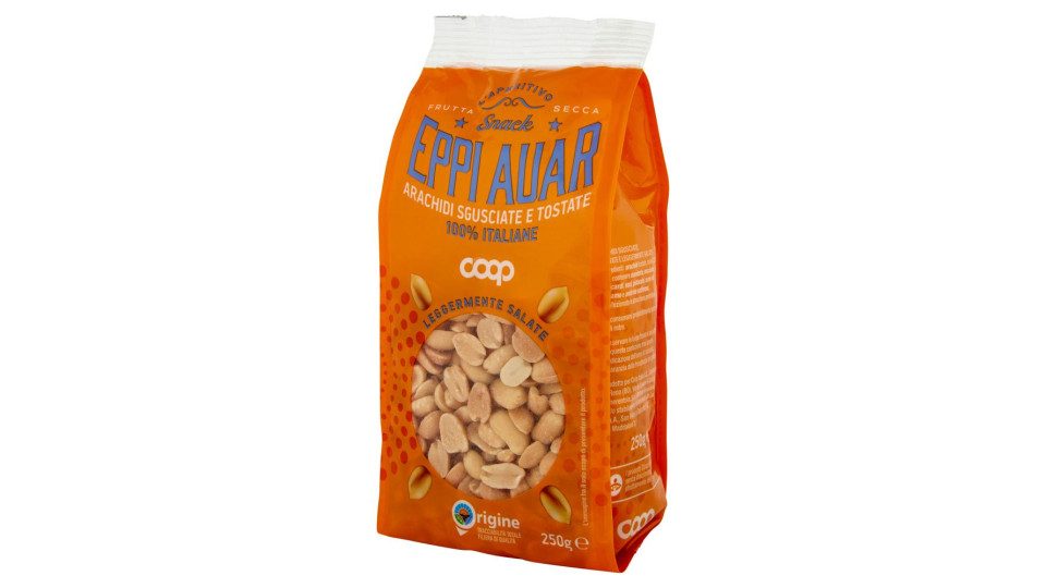 Snack Eppi Auar Arachidi Sgusciate E Tostate 100% Italiane Leggermente Salate 250 G