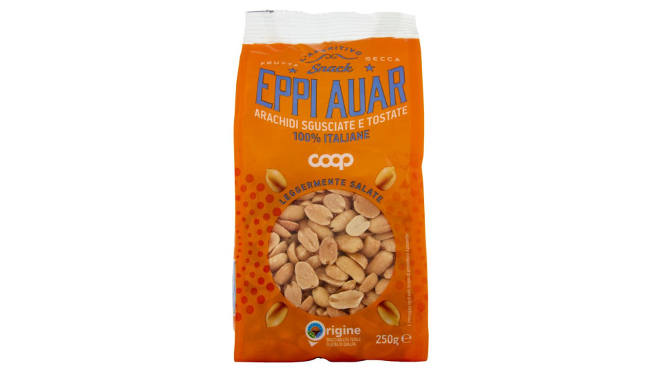 Snack Eppi Auar Arachidi Sgusciate E Tostate 100% Italiane Leggermente Salate 250 G