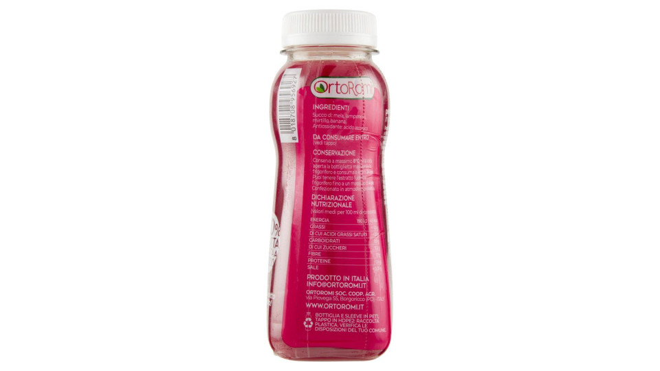 Ortoromi Estratto Di Frutti Rossi Lampone, Mirtillo, Banana E Mela 250 Ml