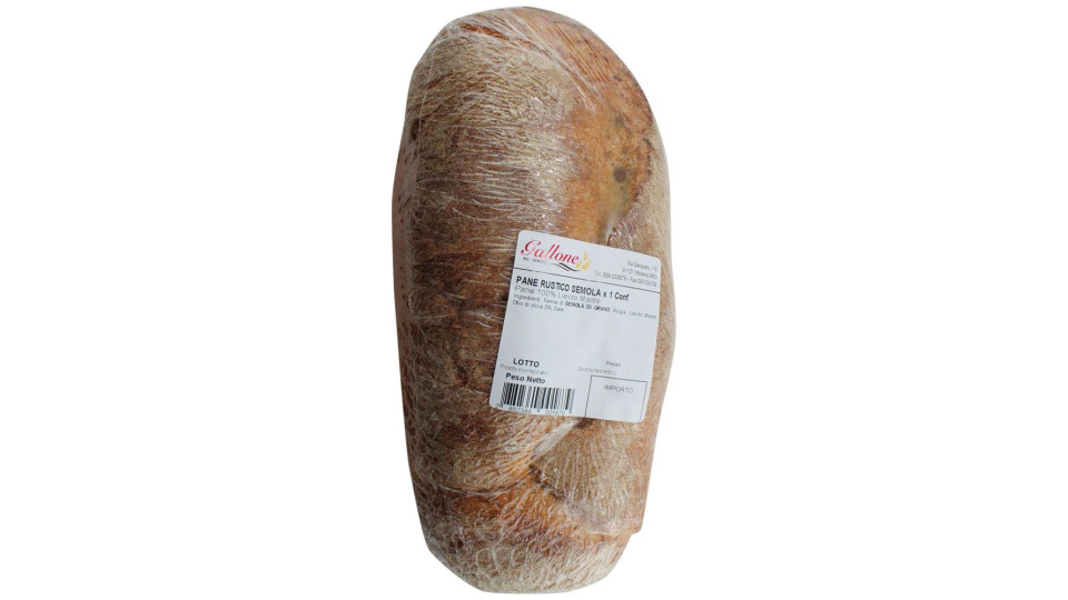 Gallone Pane Rustico Di Semola Di Grano Duro Con Lievito Madre 300 G Ca 1 Confezione