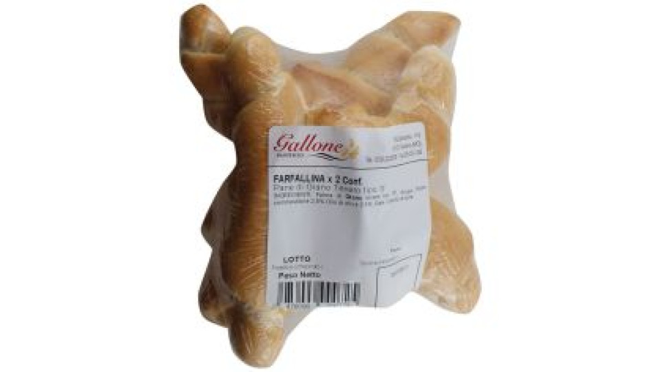 Gallone Pane Farfallina Di Grano Tenero Tipo 0 Con Olio Di Oliva 150 G Ca 2 Confezioni
