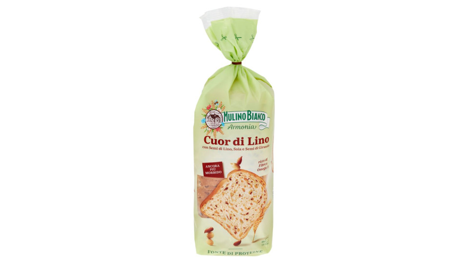 Mulino Bianco Armonia Cuor Di Lino Pane Semi Di Lino, Soia, Semi Di Girasole Fonte Di Proteine 400g