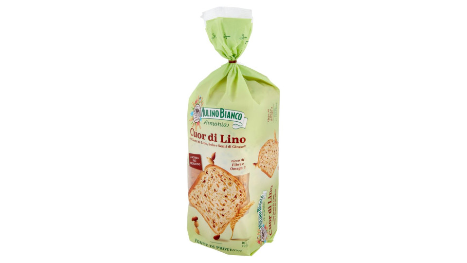 Mulino Bianco Armonia Cuor Di Lino Pane Semi Di Lino, Soia, Semi Di Girasole Fonte Di Proteine 400g