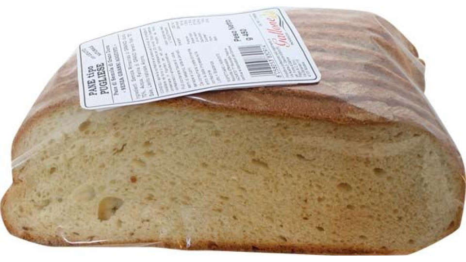 Panificio Gallone Pane Tipo Pugliese A Fette Con Crosta Dorata E Molletta 450g