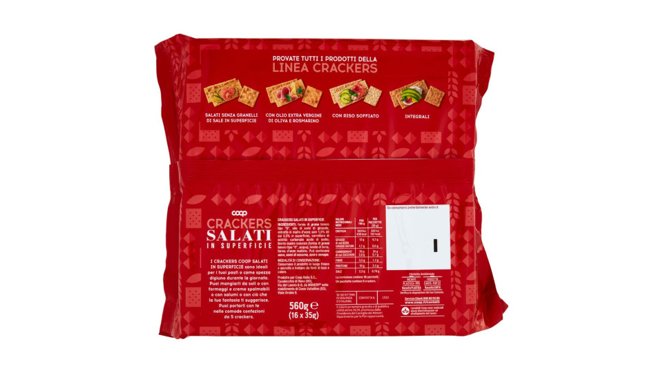 Crackers Salati In Superficie 16 X 35 G