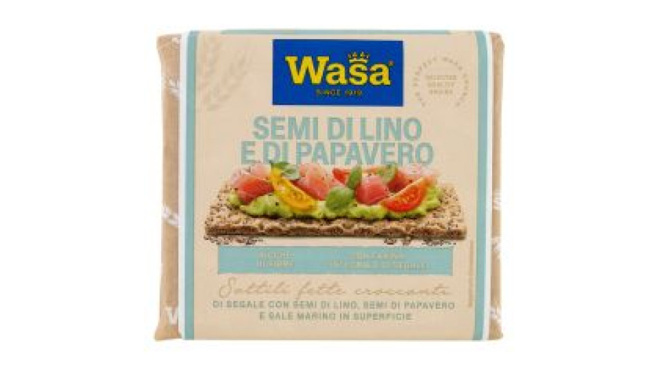 Wasa Chruncy Twist Cracker Con Farina Integrale Di Segale E Semi Di Lino E Papavero 245g