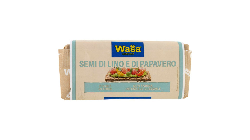 Wasa Chruncy Twist Cracker Con Farina Integrale Di Segale E Semi Di Lino E Papavero 245g