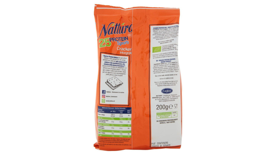 Náttúra 25 Protein Sport Cracker Integrali Bio 200 G