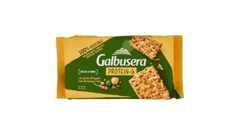 Galbusera Protein-g Cracker Con Farine Di Legumi, Semi Di Sesamo E Lino 7 X 40 G