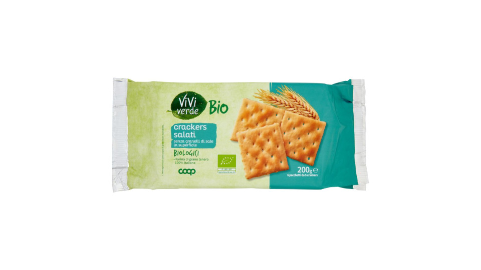 Crackers Salati Senza Granelli Di Sale In Superficie Biologici 6 X 33,3 G