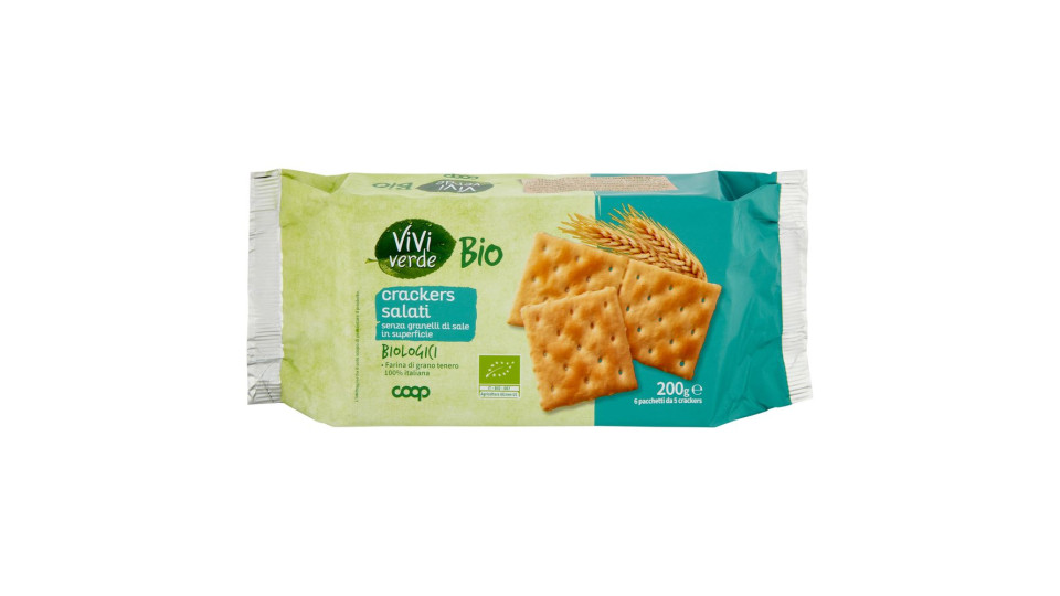 Crackers Salati Senza Granelli Di Sale In Superficie Biologici 6 X 33,3 G