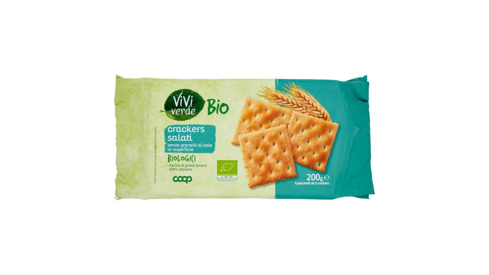 Crackers Salati Senza Granelli Di Sale In Superficie Biologici 6 X 33,3 G