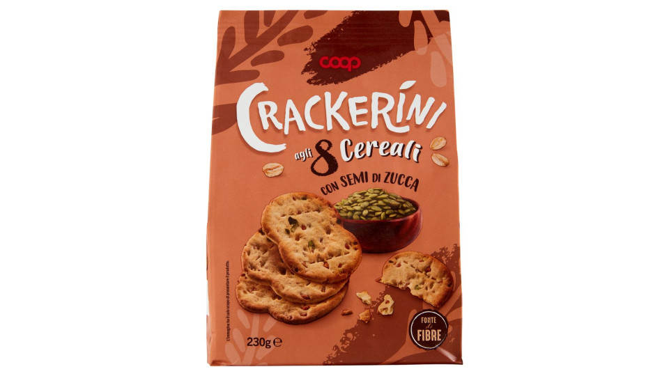 Crackerini Agli 8 Cereali Con Semi Di Zucca 230 G
