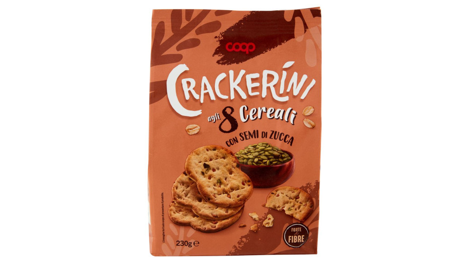 Crackerini Agli 8 Cereali Con Semi Di Zucca 230 G