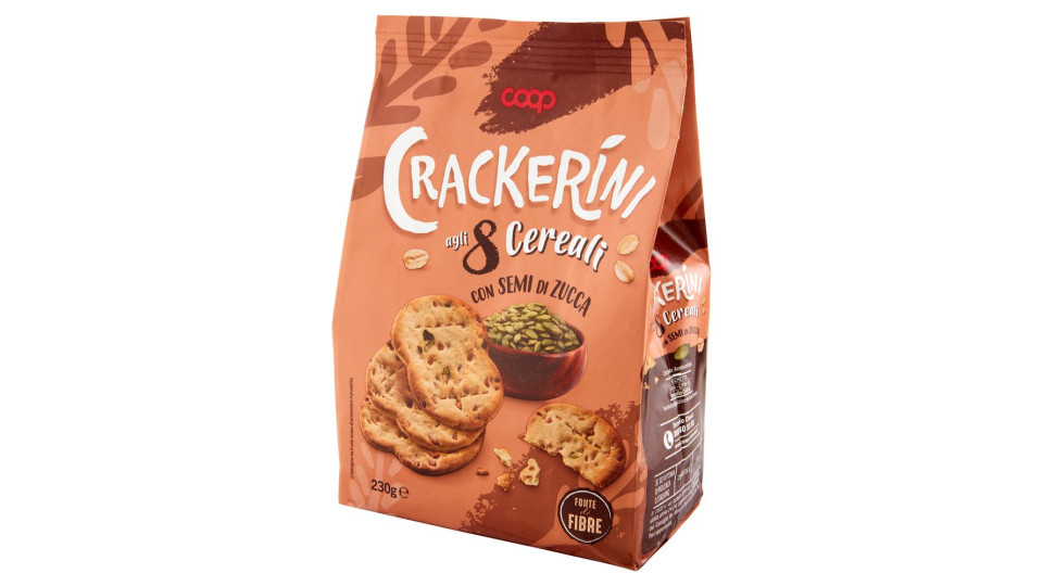 Crackerini Agli 8 Cereali Con Semi Di Zucca 230 G