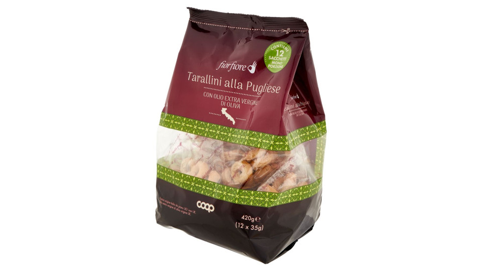 Tarallini Alla Pugliese Con Olio Extra Vergine Di Oliva 12 X 35 G