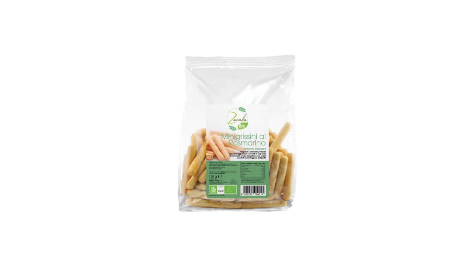 Zanella Bio Minigrissini Biologici Al Rosmarino Con Olio Di Oliva 150g