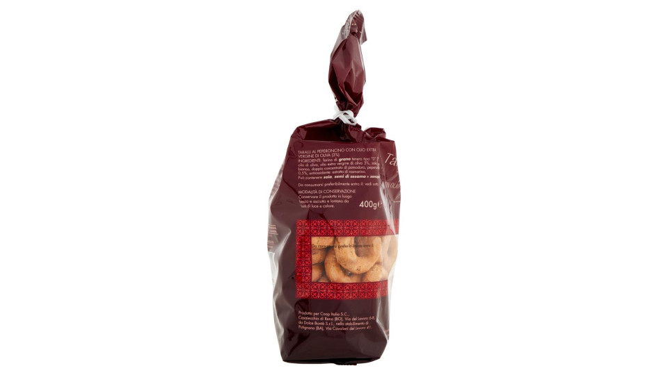 Taralli Alla Pugliese Al Peperoncino Con Olio Extra Vergine Di Oliva 400 G