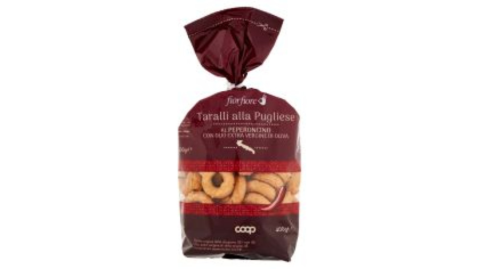 Taralli Alla Pugliese Al Peperoncino Con Olio Extra Vergine Di Oliva 400 G