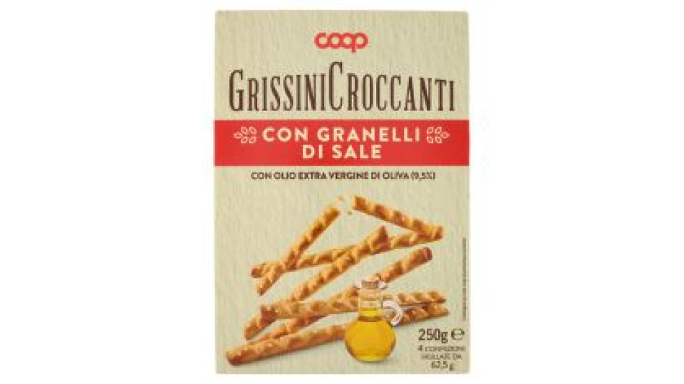 Grissini Croccanti Con Granelli Di Sale 4 X 62,5 G