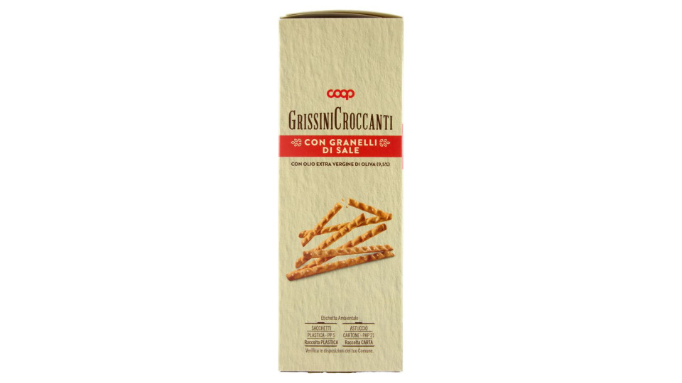 Grissini Croccanti Con Granelli Di Sale 4 X 62,5 G