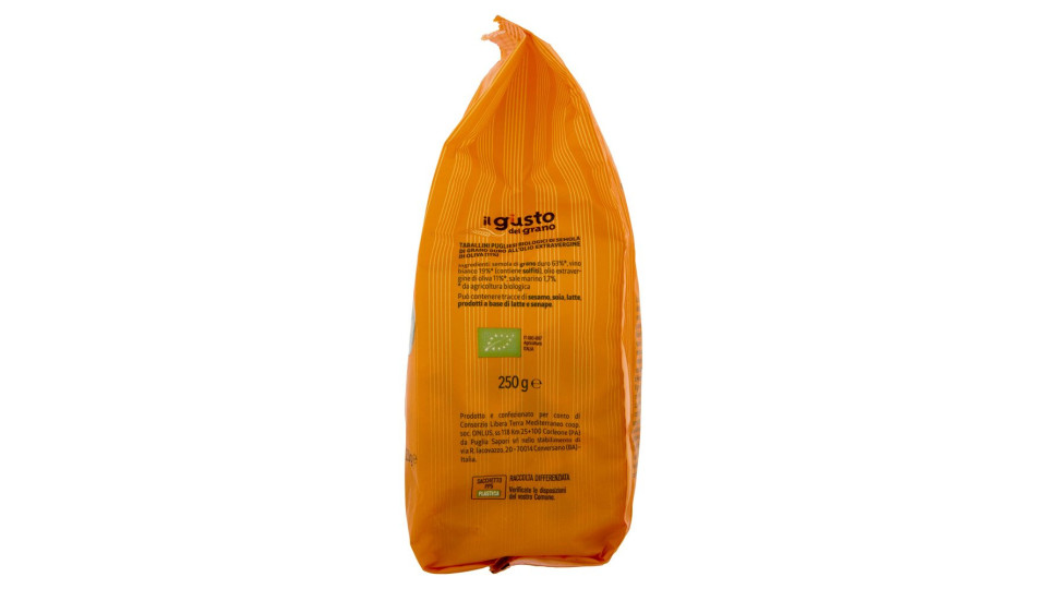 Libera Terra Il Giusto Gusto Del Grano Tarallini Pugliesi Biologici Di Semola Di Grano Duro 250 G